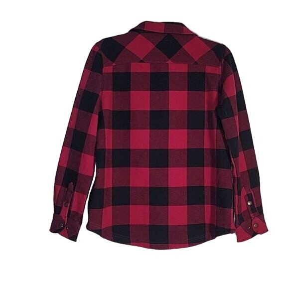 Orvis Womens Red & Black Buffalo‎ Plaid Button-Up Shirt Jacket M - Picture 4 of 6